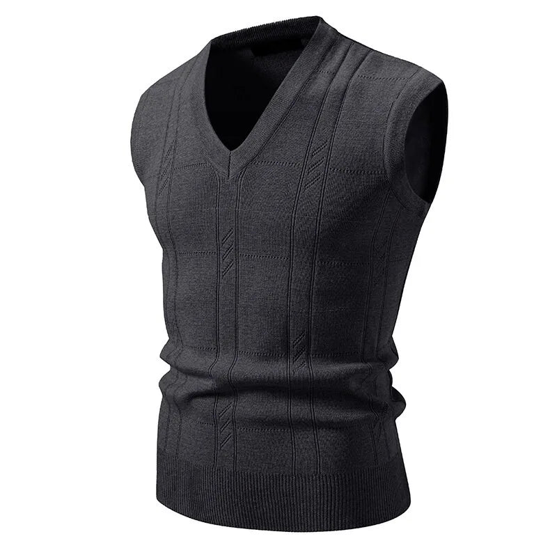 Arden Men's solid knit vest