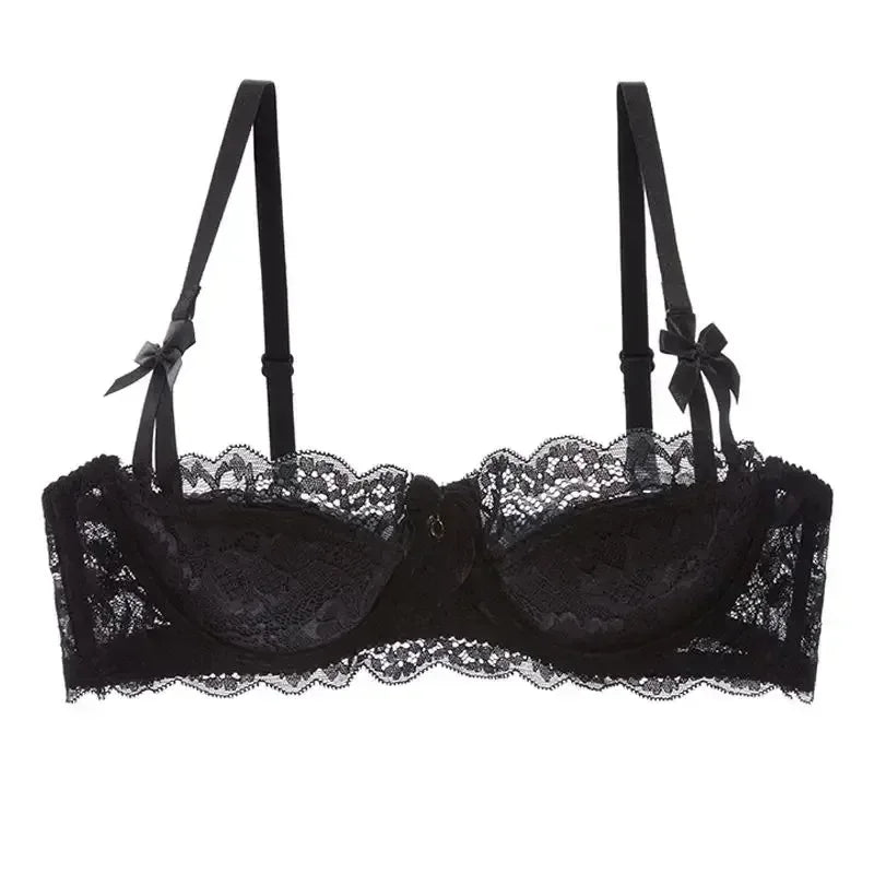 Sorelle Women's low cut lace bra with bow details