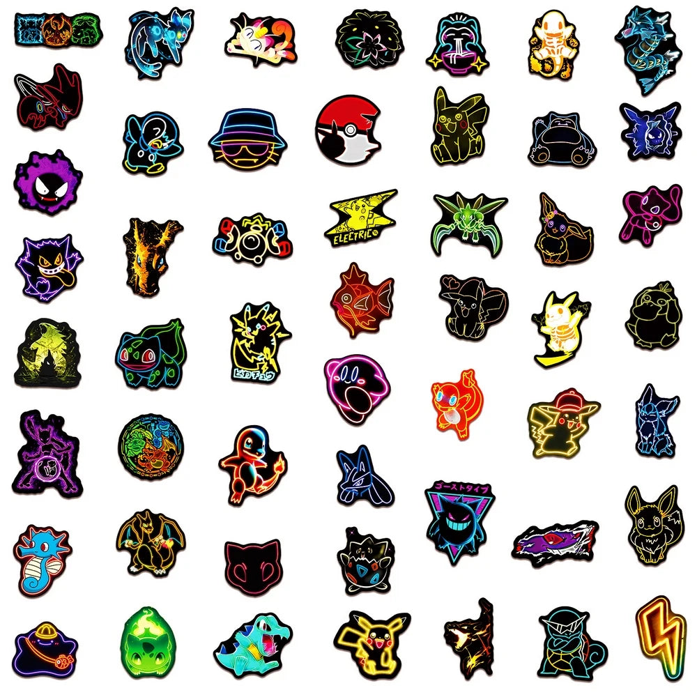Pokemon 50 Pc neon stickers