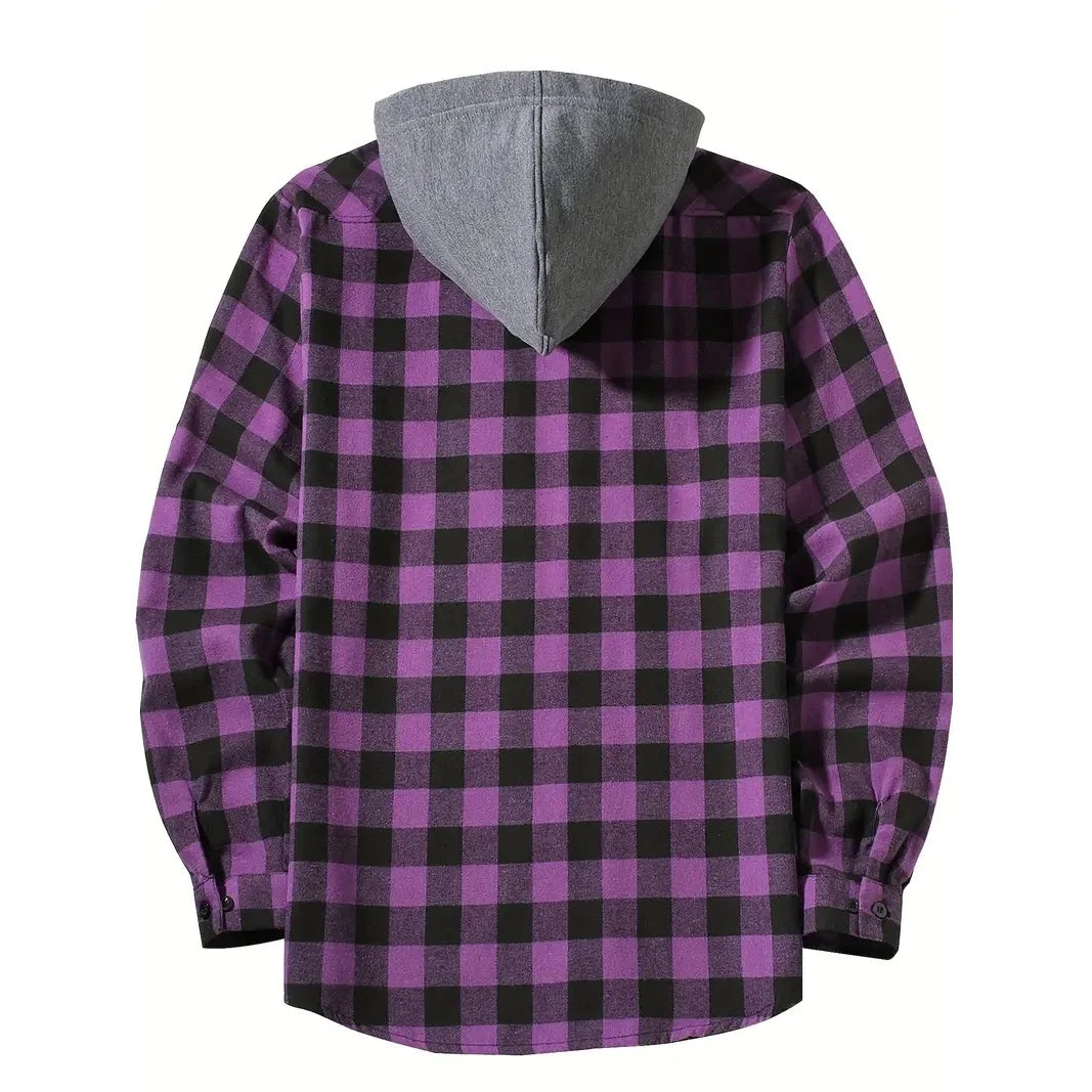 Arden Men's light weight flannel with hood
