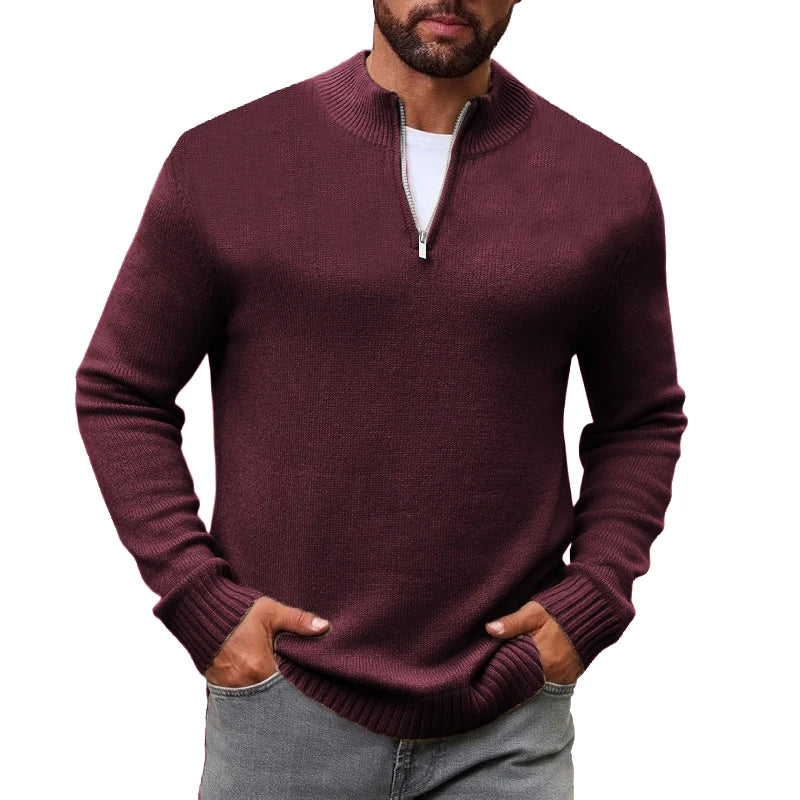 Arden Men's knit quarter zip pull over sweater