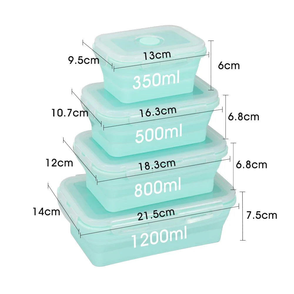 Culina 4 Pc foldable silicone Tupperware set