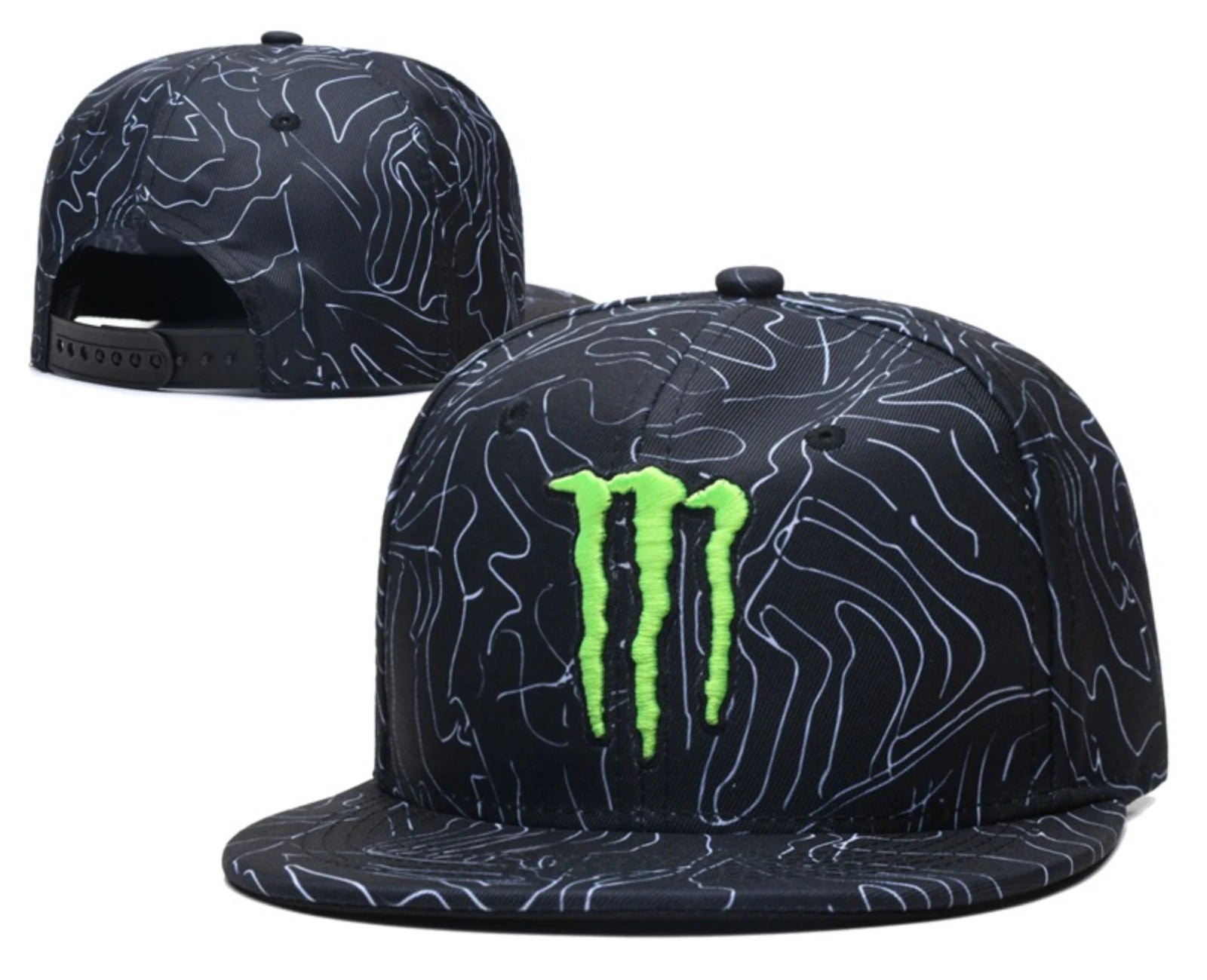 Monster x Fox racing Y2K snapback