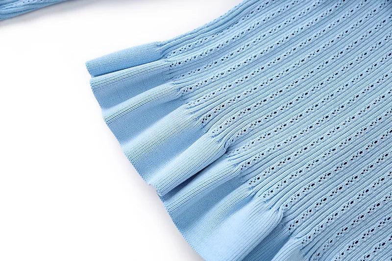 Sorelle Women's 2 Pc knit cardigan and flare hem skirt set