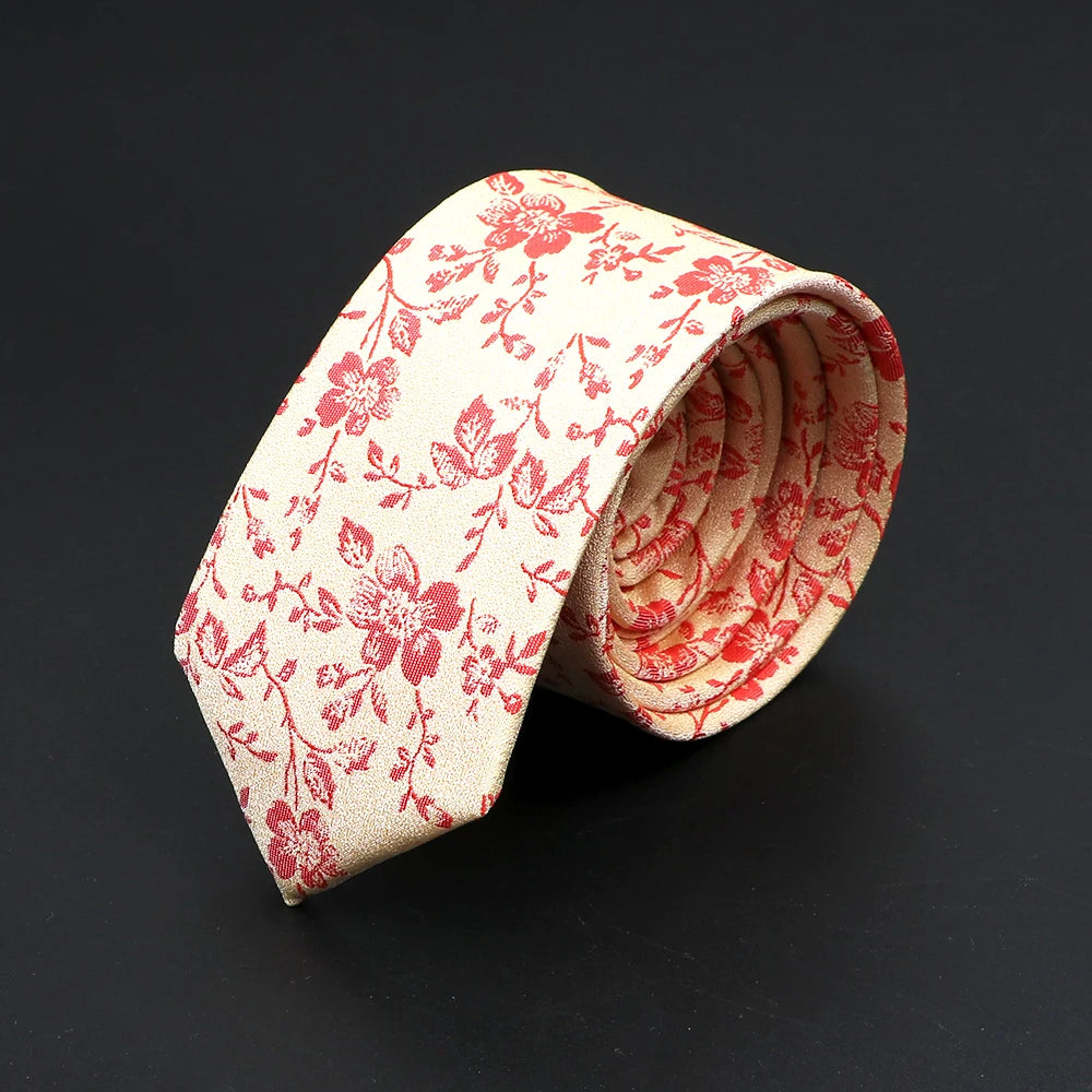 Arden Men's jacquard vibrant floral print tie