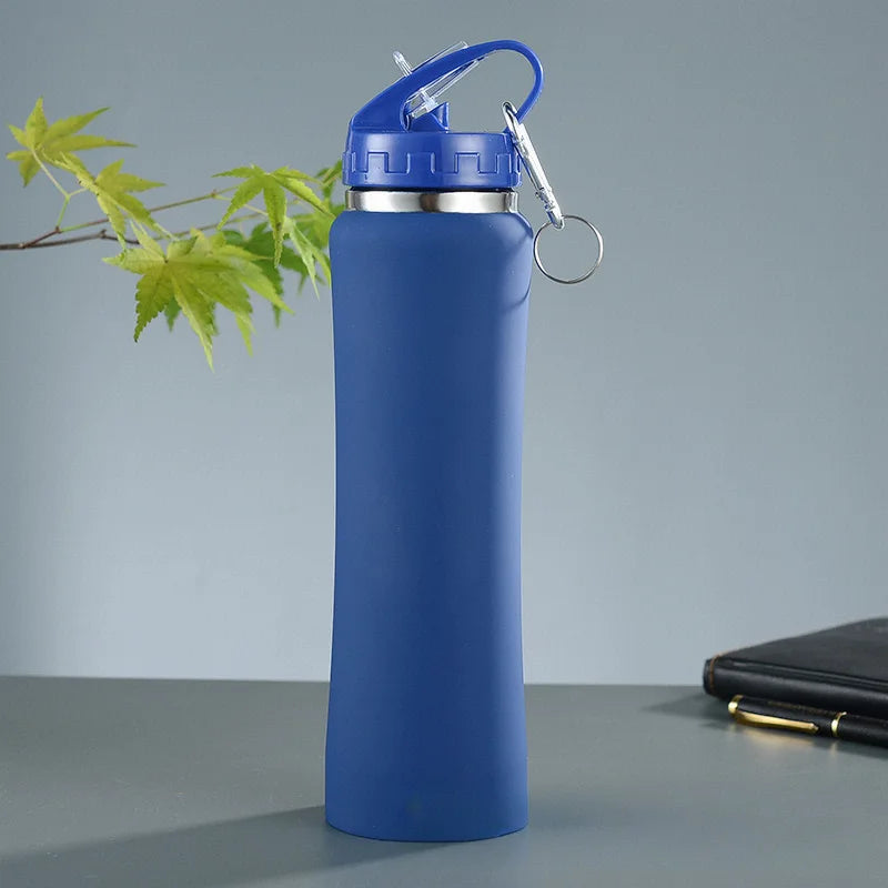 CoreX 600ml thermal stainless steel water bottle with straw