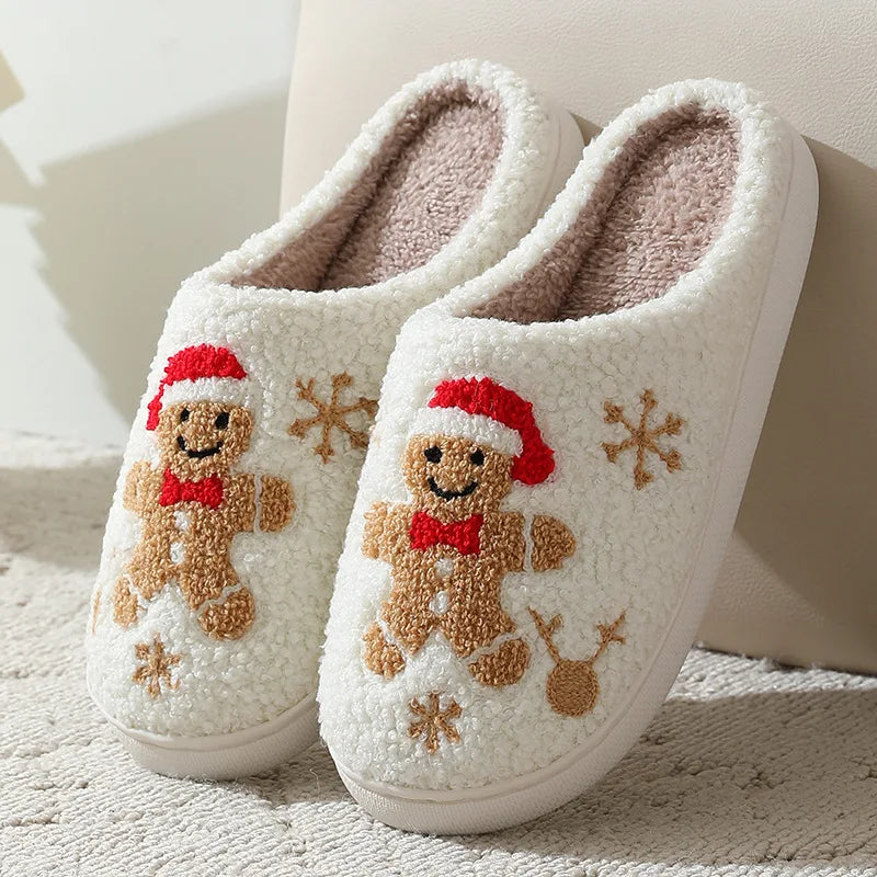 Hollyco Christmas Women's plush house slippers