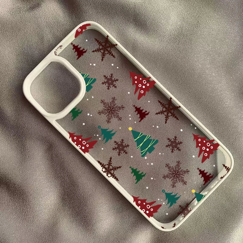 Hollyco Christmas Tree x gingerbread transparent iPhone case