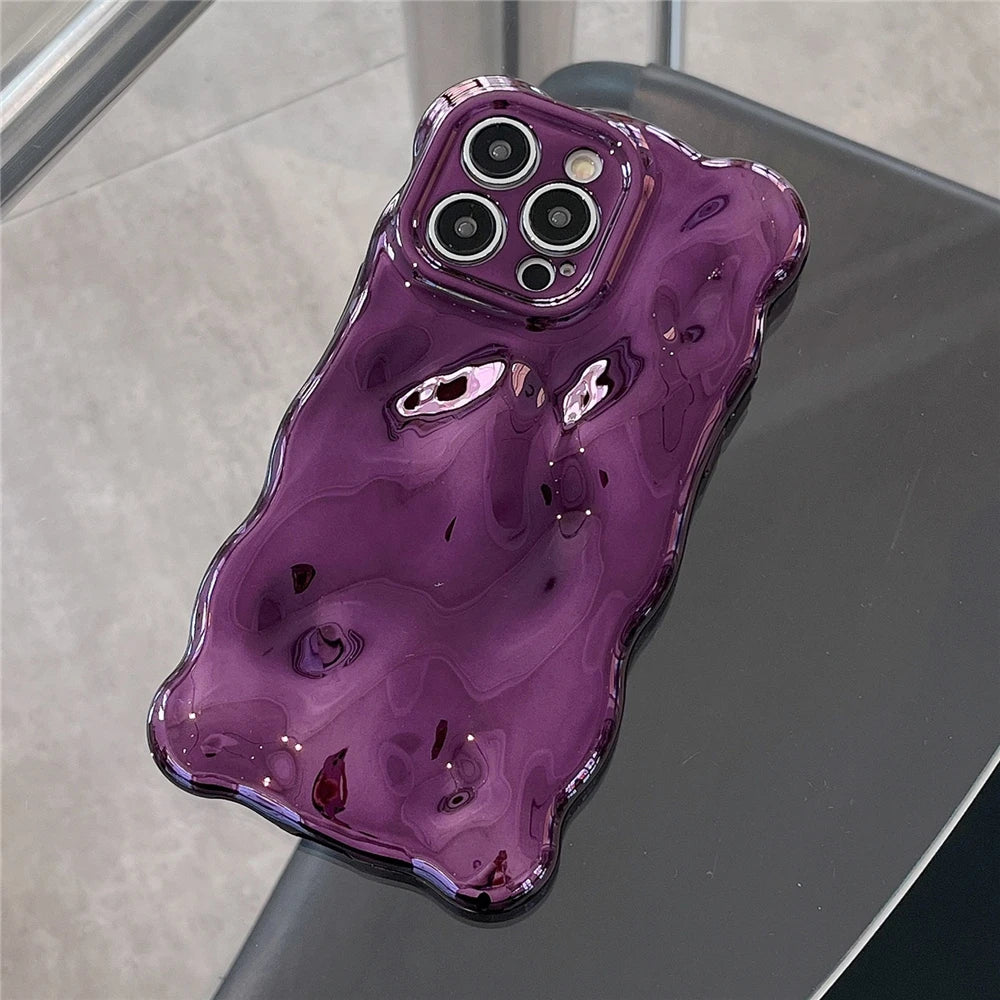Veluxe luxury chrome wavy iPhone case