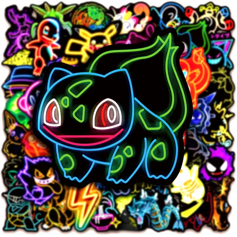 Pokemon 50 Pc neon stickers