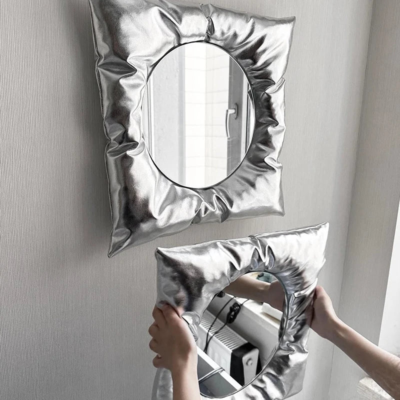 Cassora chrome pillow mirror
