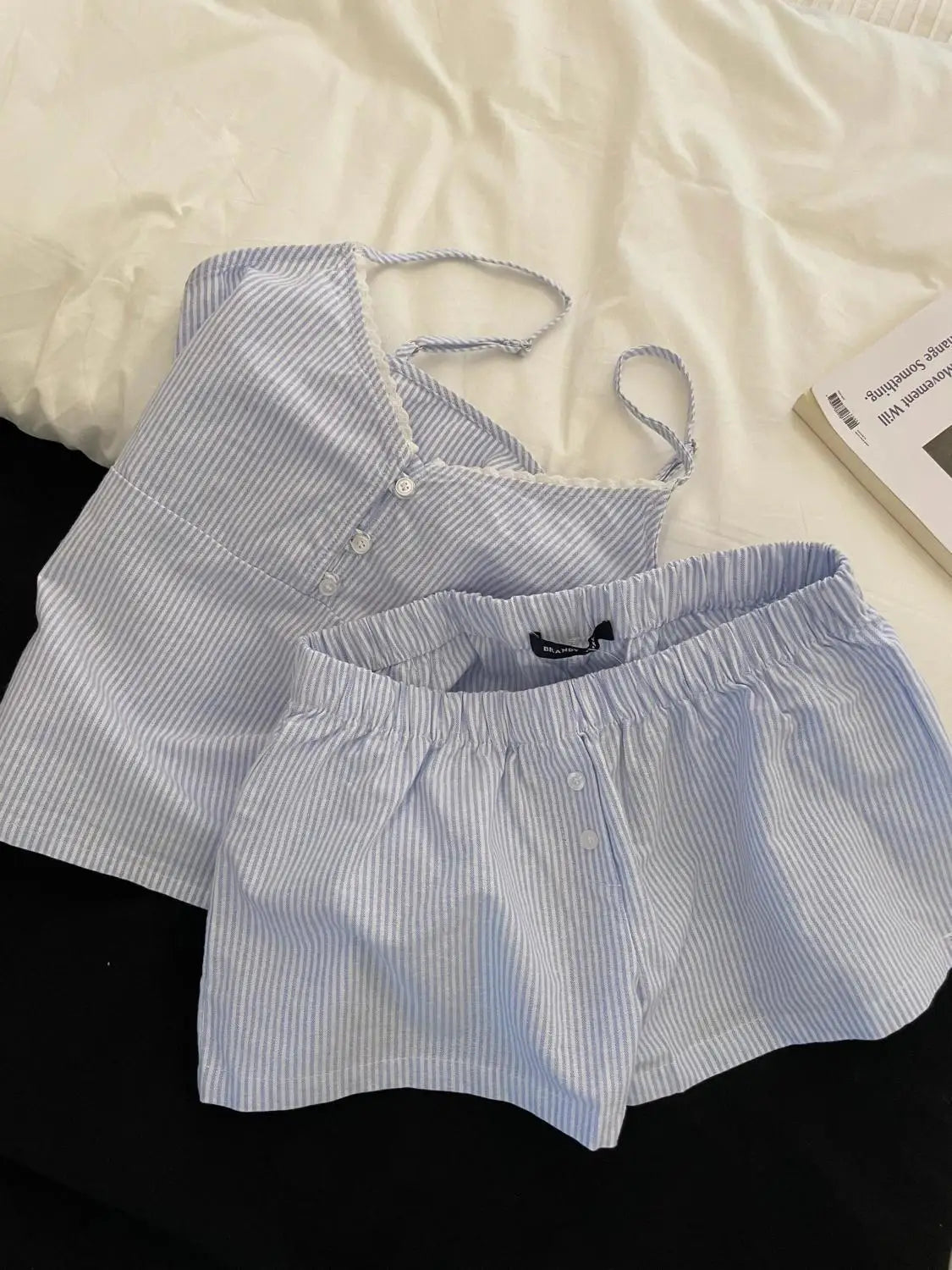 Sorelle Women's coquette 2 Pc striped pajama set