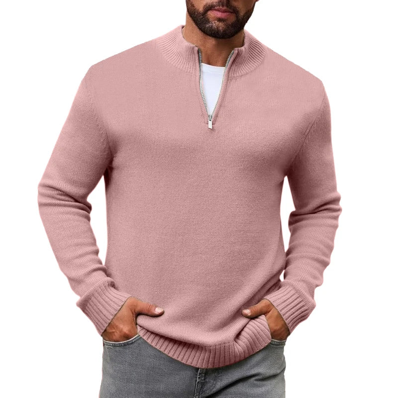 Arden Men's knit quarter zip pull over sweater
