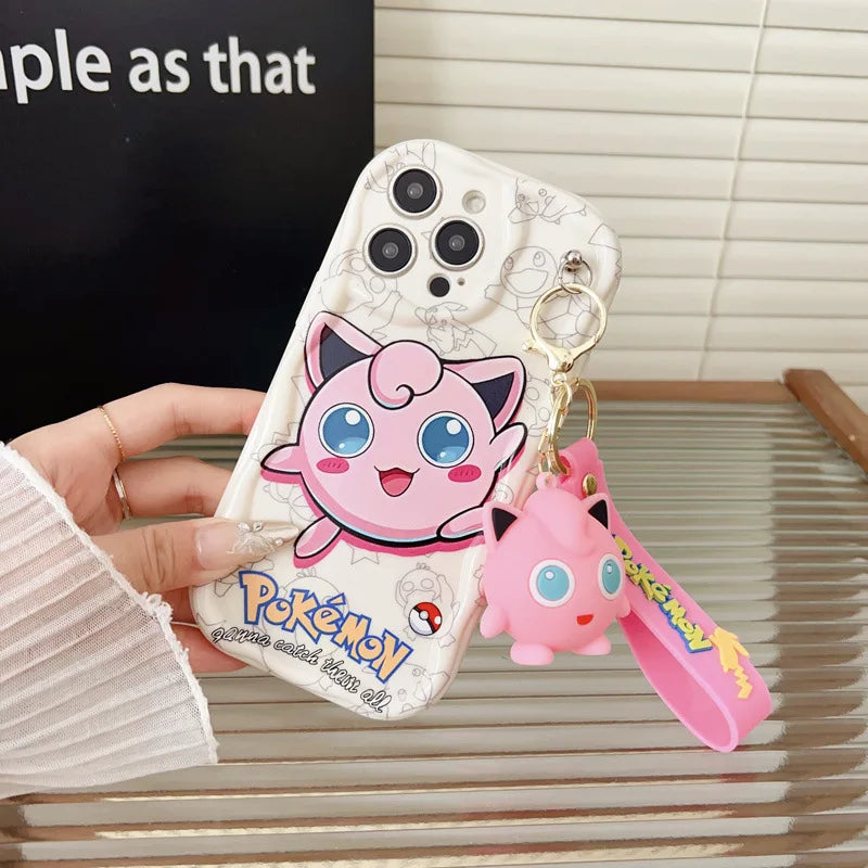 Pokemon iPhone case with charm wrist band