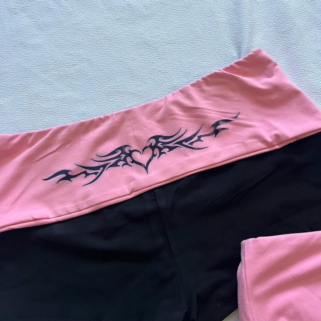 Lomi3 Women's Y2K folded lounge shorts