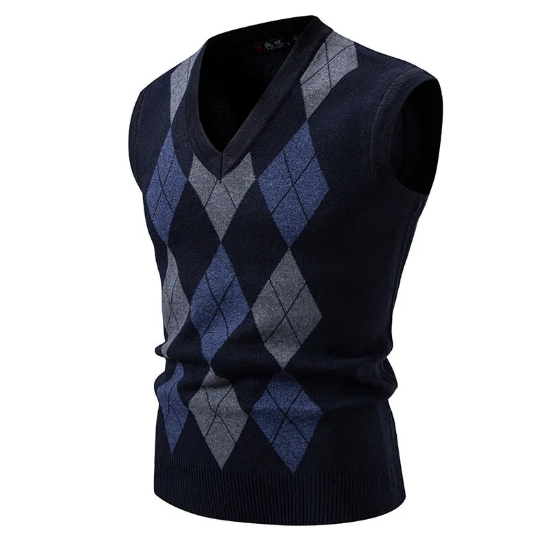 Arden Men's classic argyle knit vest