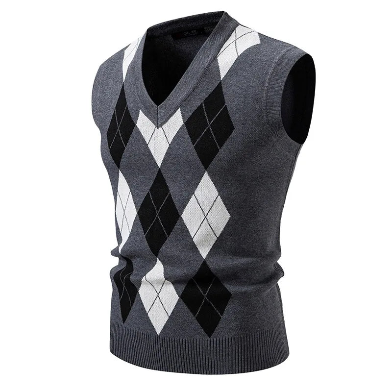 Arden Men's classic argyle knit vest