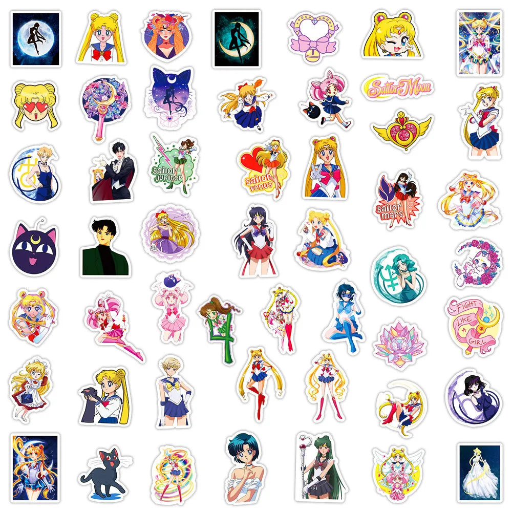 50 Pc Sailor Moon Stickers