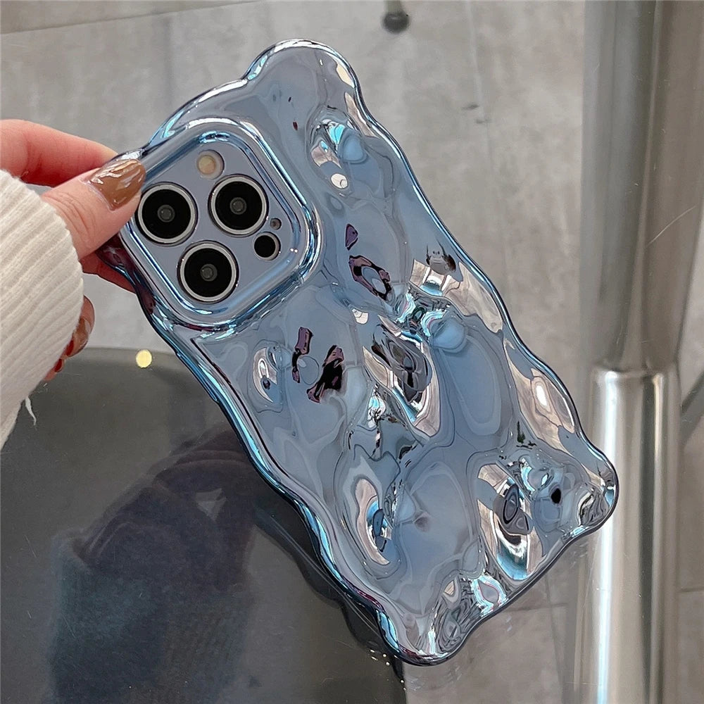 Veluxe luxury chrome wavy iPhone case