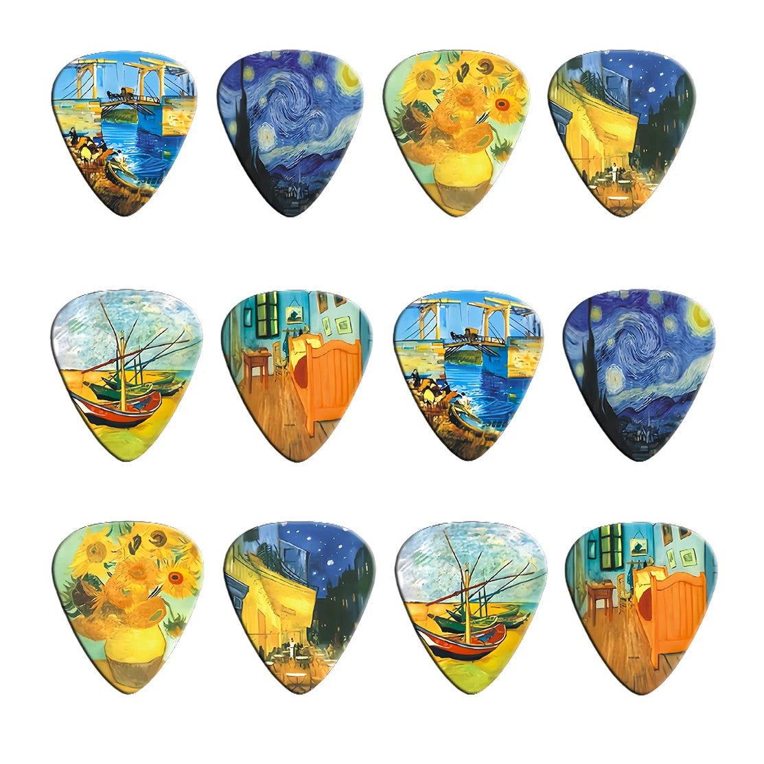 Van Gogh 12 Pc guitar pick set