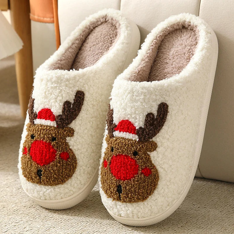 Hollyco Christmas Women's plush house slippers