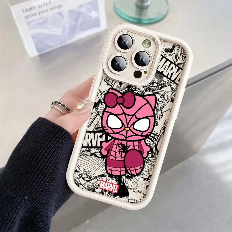 Marvel Spiderman Hello Kitty iPhone Case