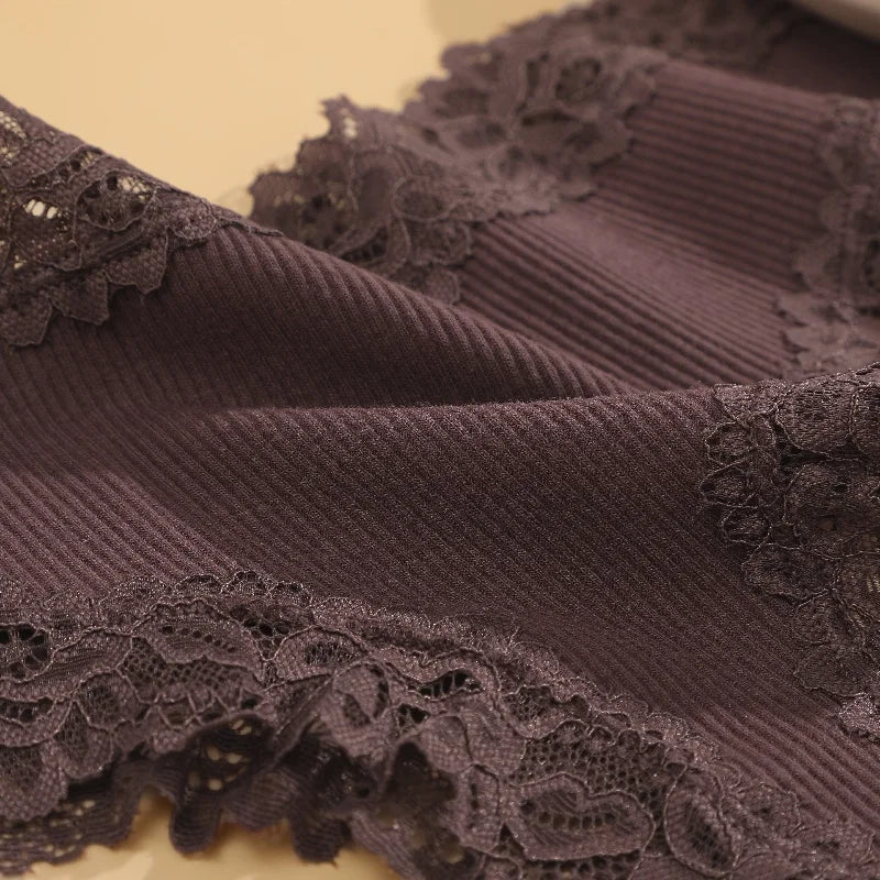 Sorelle Women's 6 Pc cheekster panties set with lace trim