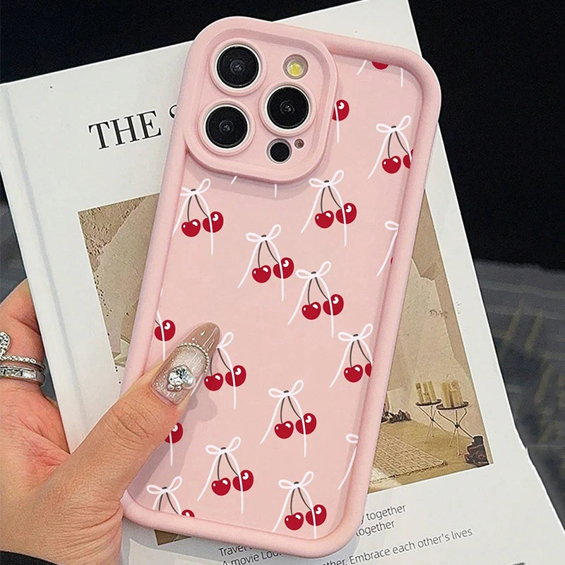 Nexa coquette cherry bow iPhone case