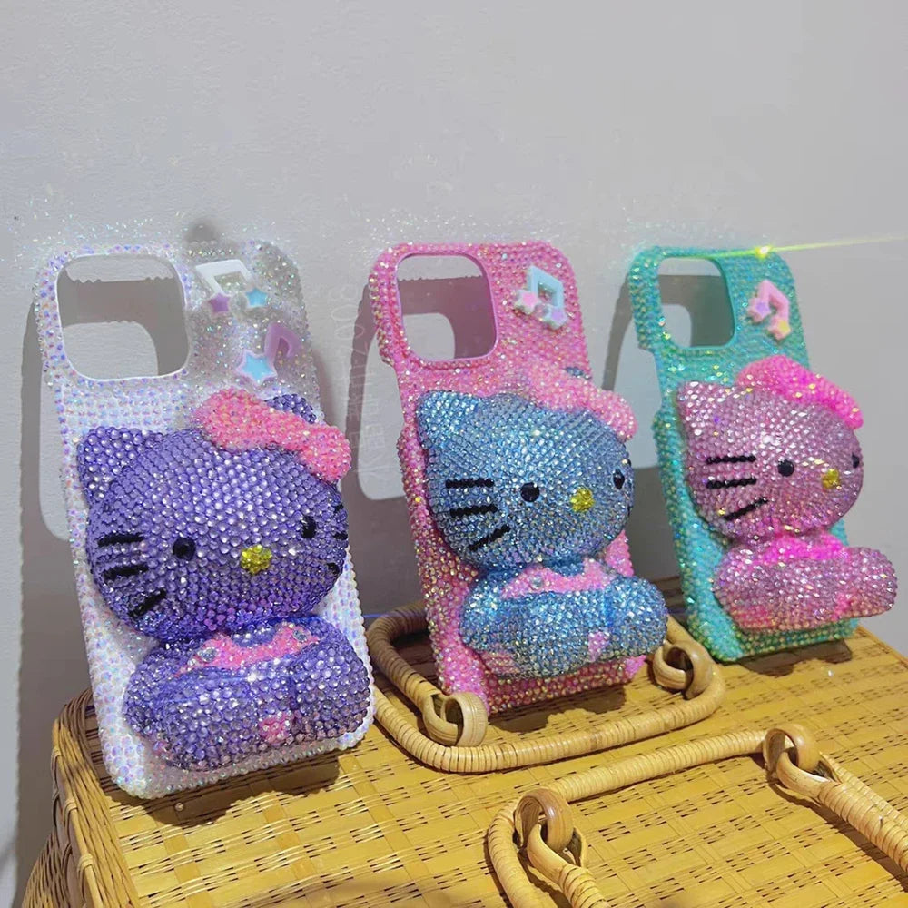 Hello Kitty Y2K rhinestone bling iPhone case