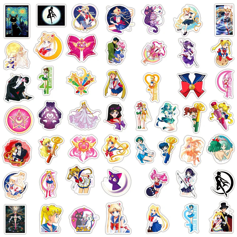 50 Pc Sailor Moon Stickers