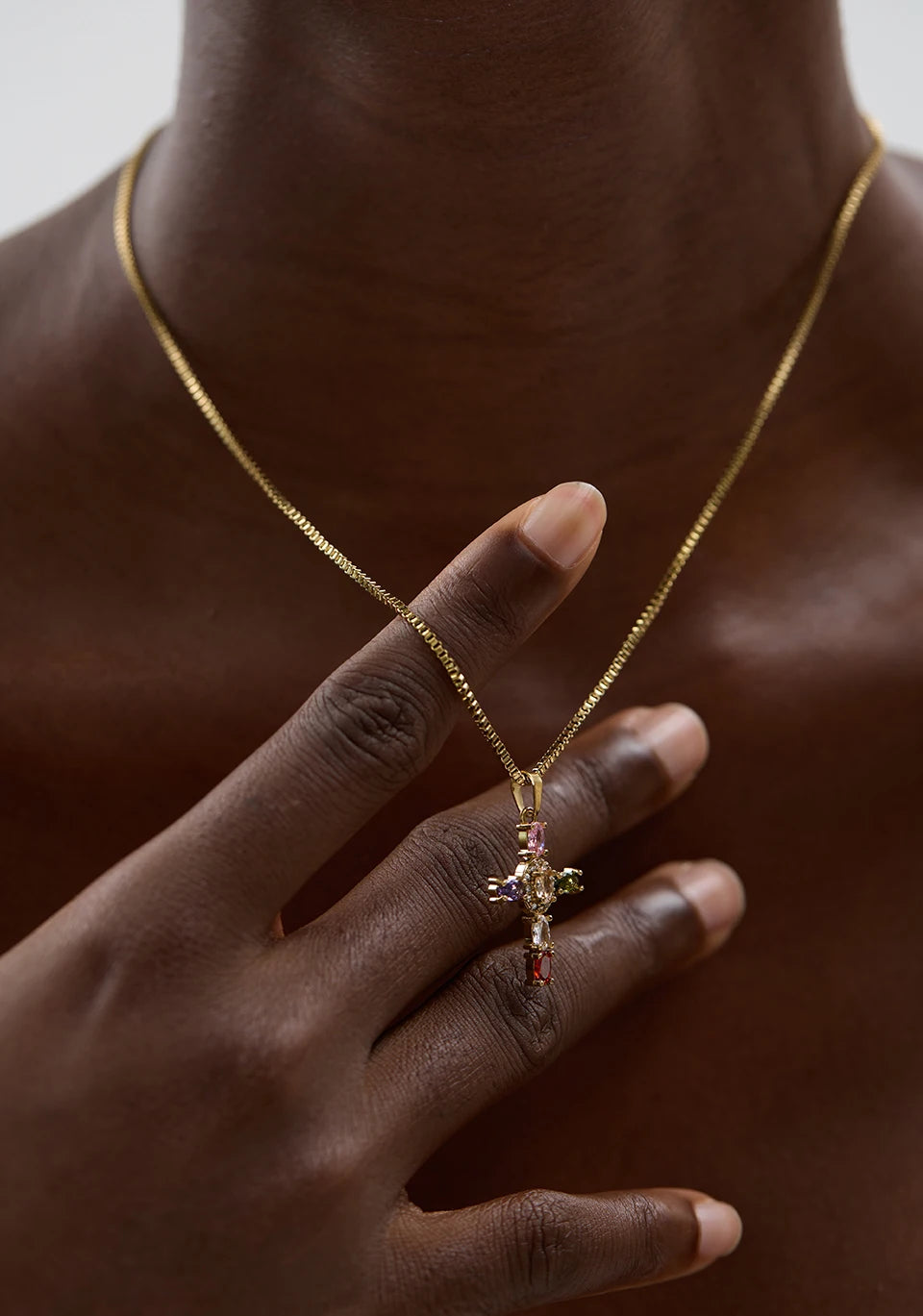 Eterna Women's multicolor cross nekclace