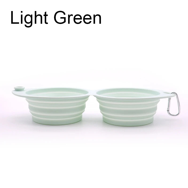 Nomu foldable double sided travel pet bowl