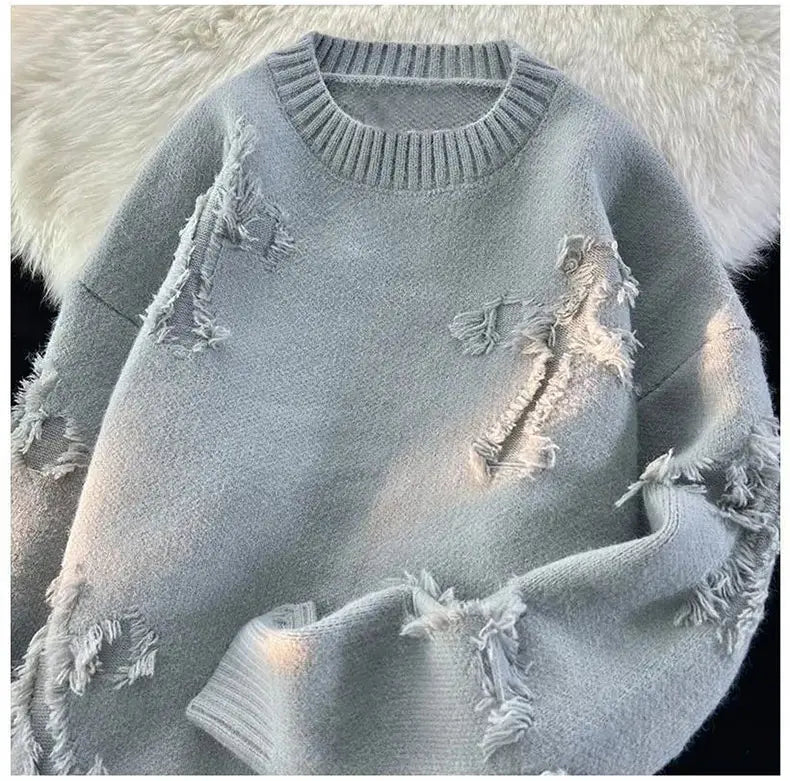 Valor Men’s cross streetwear knitted pullover sweater