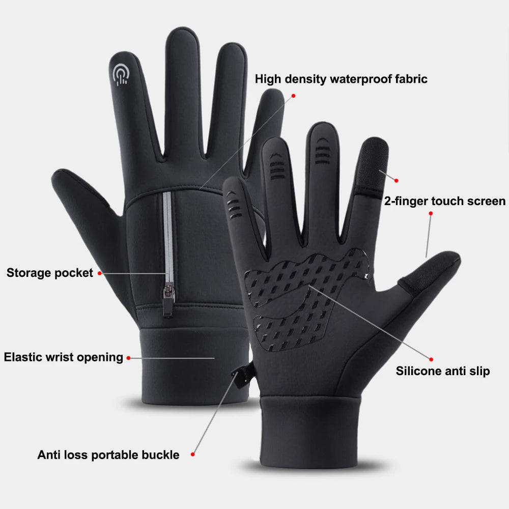 CoreX unisex water proof touch screen gloves with storage slot
