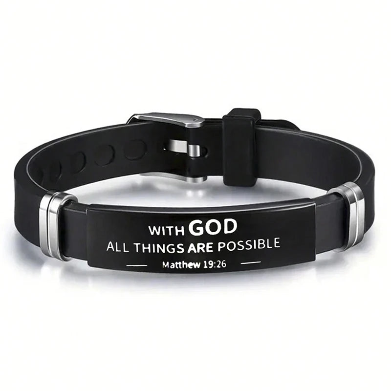 Valor adjustable Bible verse bracelet