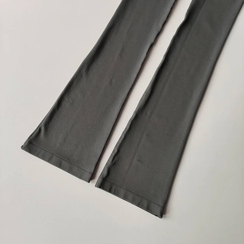 Luxa Women's high waisted flare fitness pants