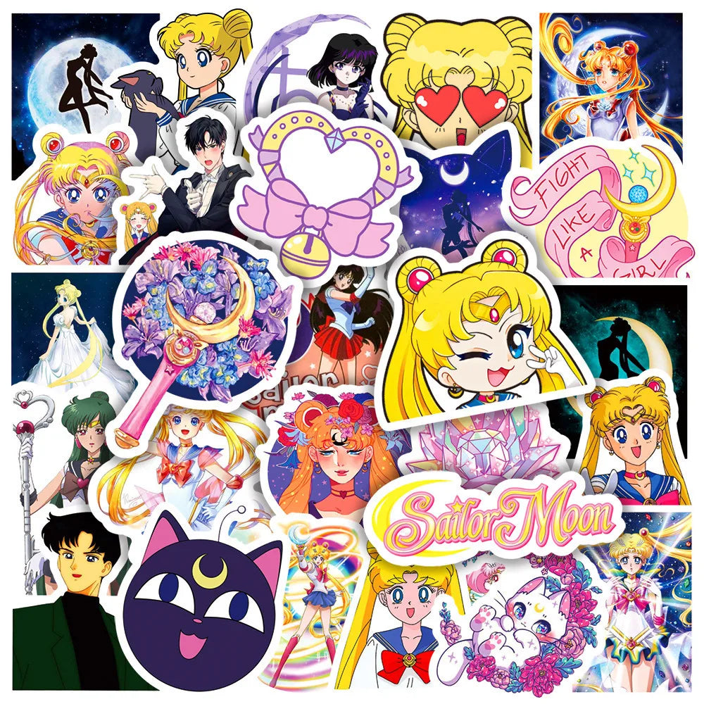 50 Pc Sailor Moon Stickers