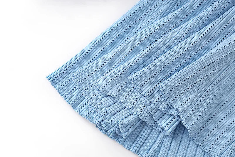 Sorelle Women's 2 Pc knit cardigan and flare hem skirt set