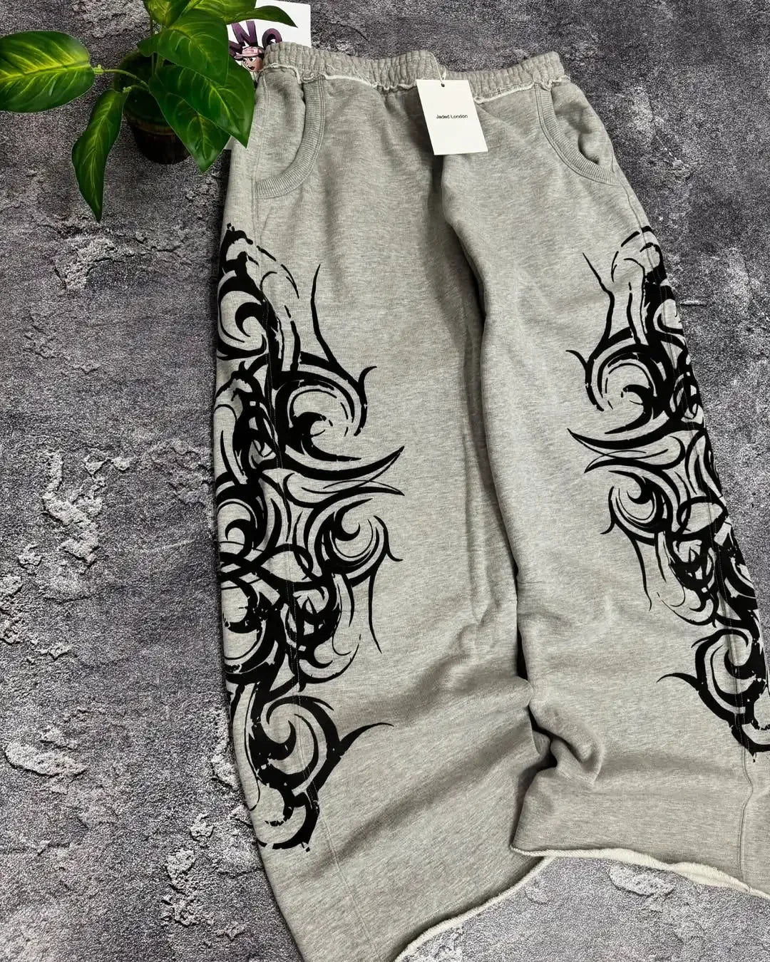 Lomi3 unisex Y2K oversized grunge flare sweat pants