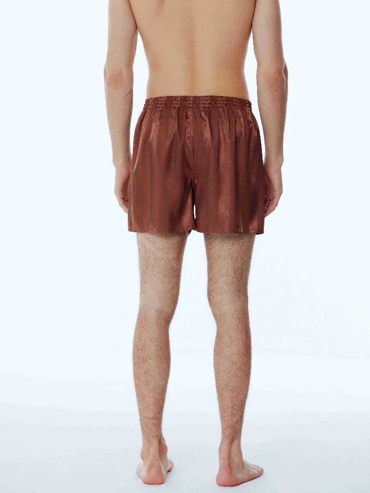 Arden Men's luxury 3 Pc satin striped boxers