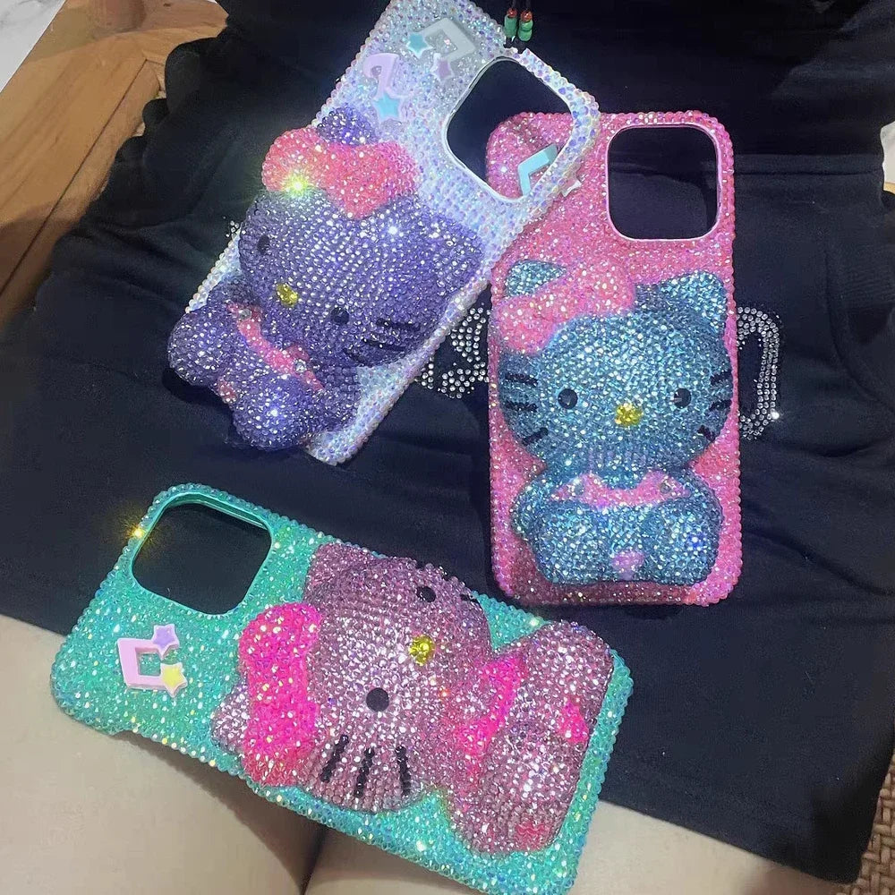 Hello Kitty Y2K rhinestone bling iPhone case