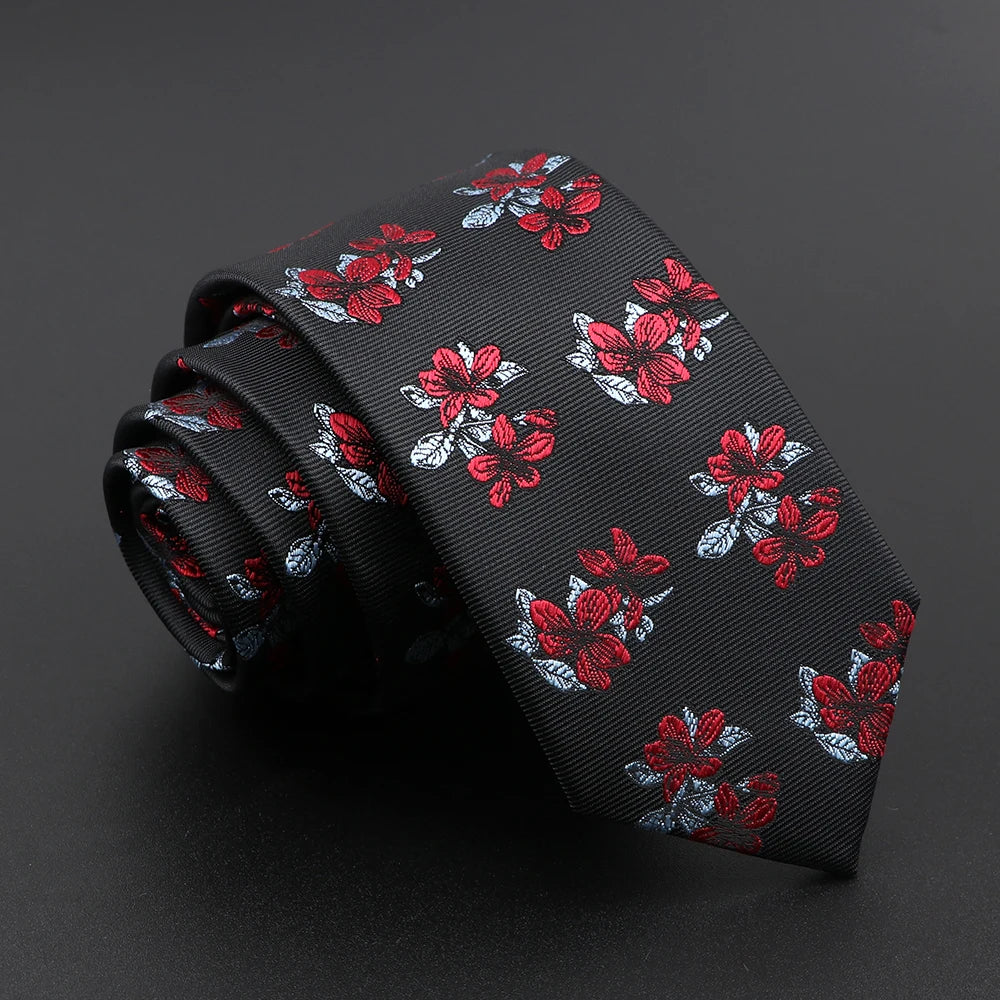 Arden Men's jacquard vibrant floral print tie