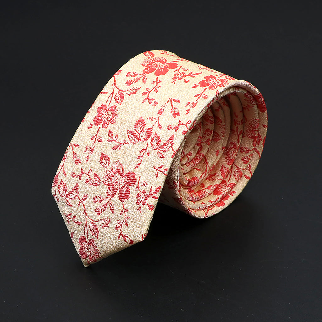 Arden Men's jacquard vibrant floral print tie