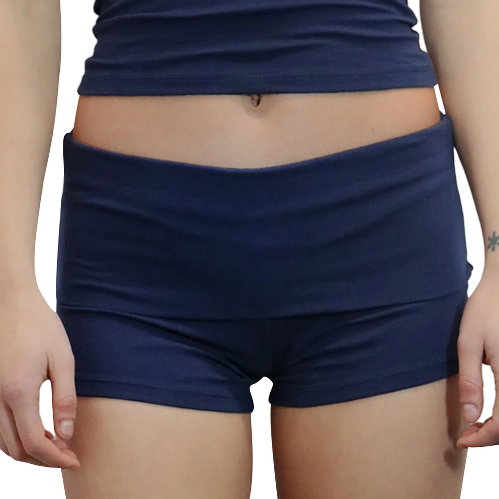 Lomi3 Women's Y2K solid folded lounge shorts