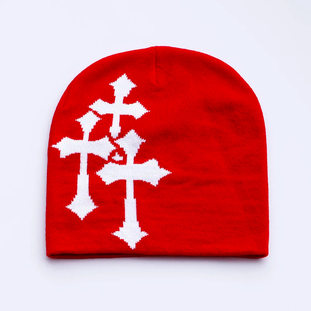 Eterna unisex triple cross knit beanie