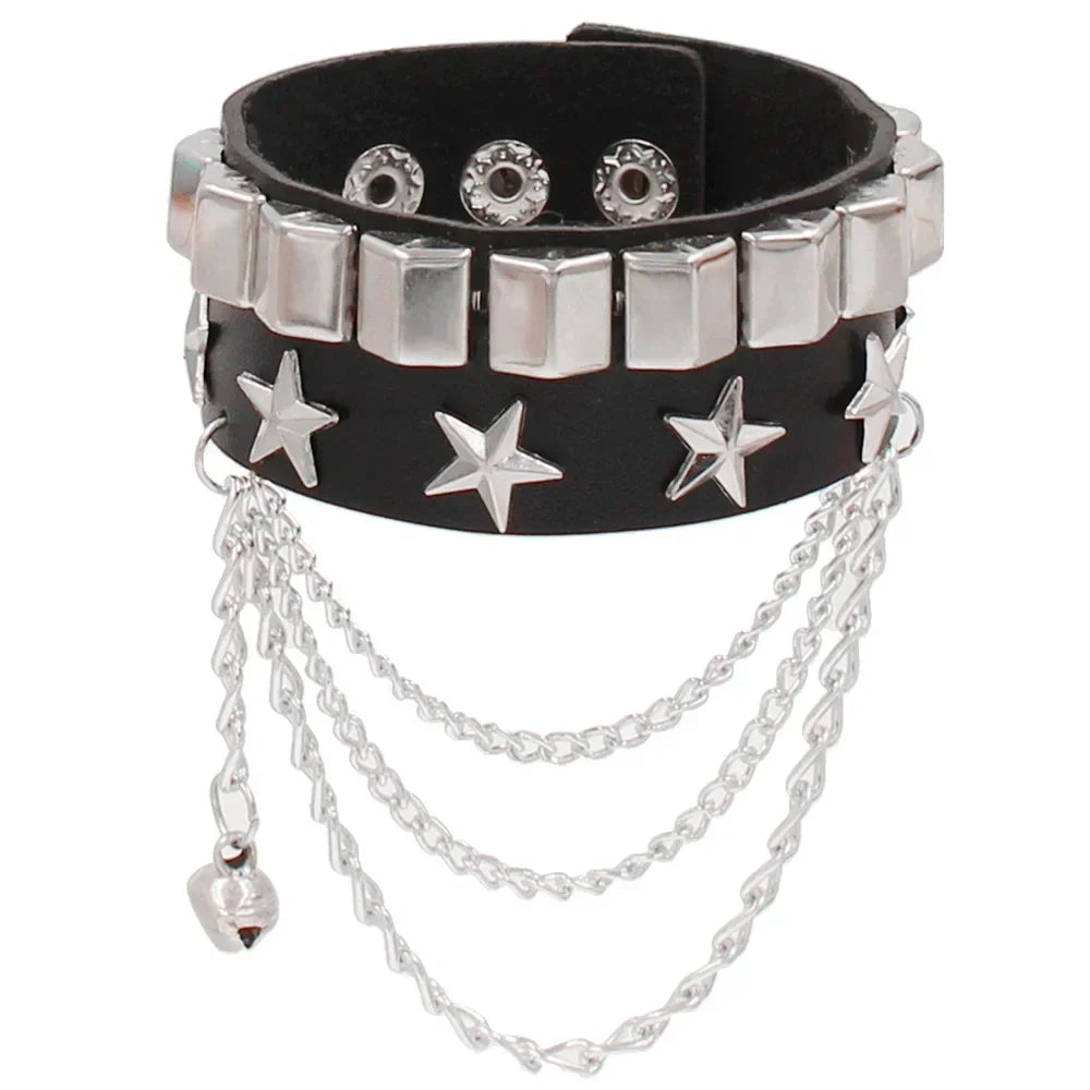Lomi3 Women’s spiked punk bracelet