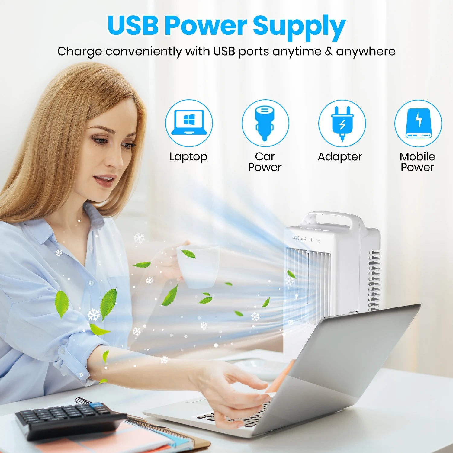 Culina portable electric air conditioner fan