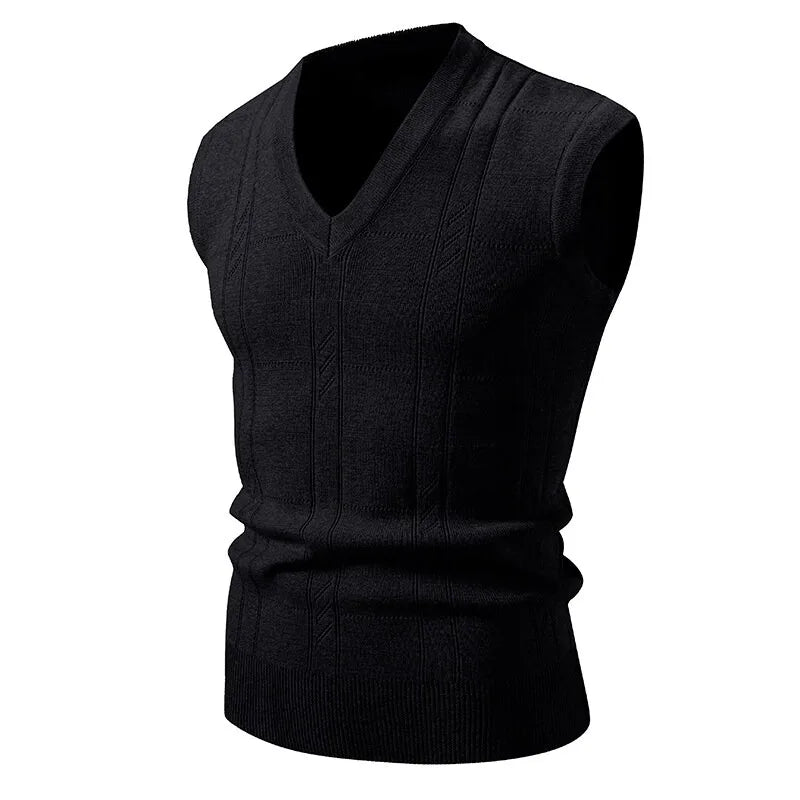 Arden Men's solid knit vest